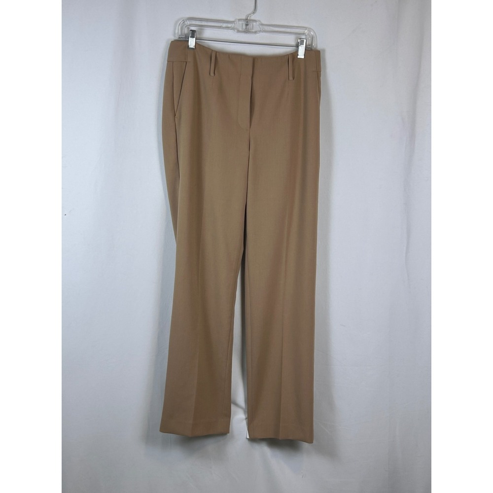 Talbots Trousers Women 6 Tan Excellent Straight Leg Dress Pants Office Wear